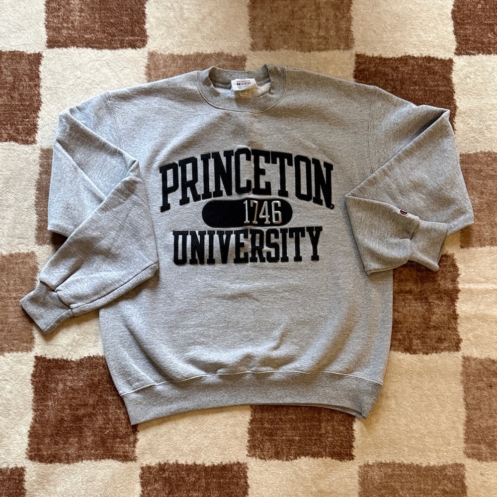 Champion Gray Princeton University Men's Crewneck Sweatshirt